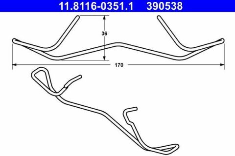 Планка суппорта (переднего) прижимная VW Caddy III 05-15 (Ate)