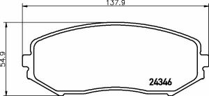 Тормозные колодки перед. Suzuki Grand Vitara 05-15 (tociko)