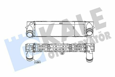 KALE BMW Intercooler X3 F25, X4 F25 2.0d/2.8i 10-