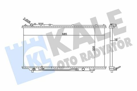 KALE MAZDA Радиатор охлаждения 323 C/P/S V 1.5/1.8 94-