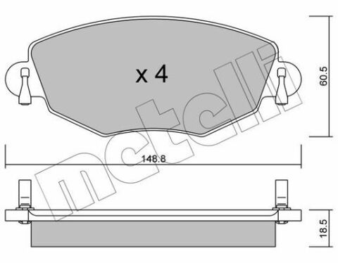 Тормозные колодки (передние) Ford Mondeo III 00-07/Jaguar X-Type 01-09