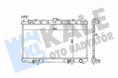 KALE NISSAN Радиатор охлаждения Maxima QX IV 2.0/3.0 00-