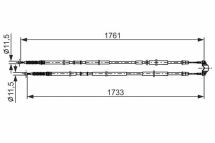 Трос ручного гальма astra h