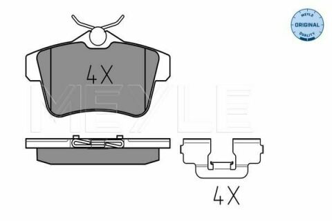 Колодки гальмівні (задні) Citroen C4 09-/DS4/DS5 11-15/Peugeot 308/508/3008/5008 09-18