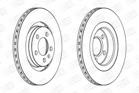 CHAMPION VW Диск тормозной передн.Audi A3,Seat,Skoda Ovtavia,Golf IV 97-