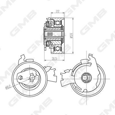 Ролик натяж. гладкий astra f, kadett e, omega a/b 1,8-2,0 88- opel