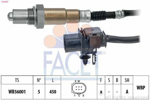 Лямбда-зонд (5 конт./450 мм) Doblo .1.6D 10-/Combo 1.6CDTi 12-