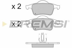 Тормозные колодки зад. Volvo S60/S80/V70/XC70 95-10 (ATE)