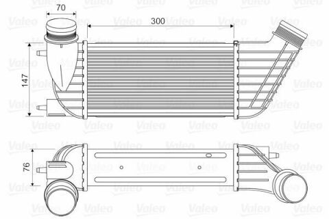 Радиатор интеркулера Citroen Jumper/Fiat Scudo/Peugeot Expert 1.6/2.0/2.2D Multijet/HDi 06-