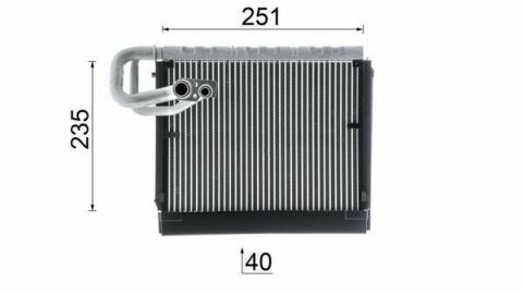Радіатор кондиціонера VW Crafter 2.0TDI/2.5TDI/MB Sprinter 2.2CDI/3.0CDI 06-16 (в салоне)