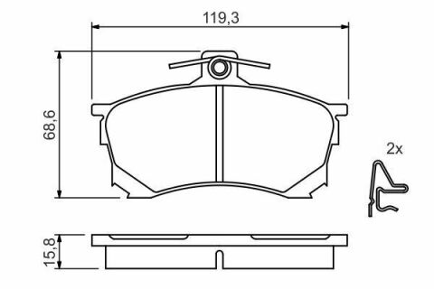 Тормозные колодки передние Carisma 95- MITSUBISHI