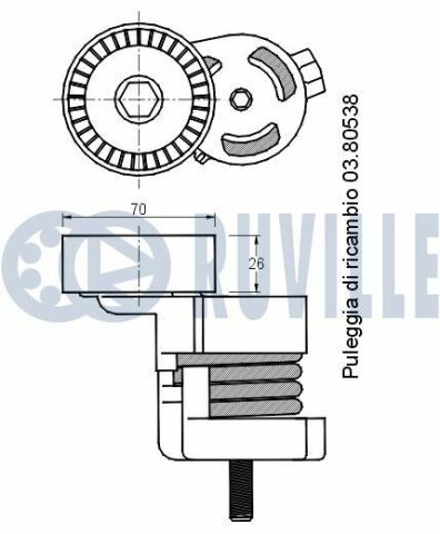 Ролик натяжной e46,90,60,02-