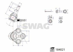 Нижній/верхній кульовий шарнір