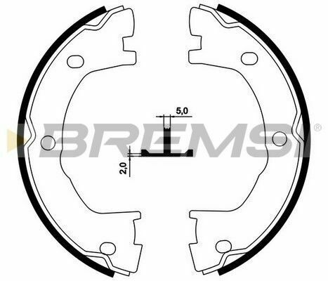 Колодки ручного тормоза Daily II 89-99/Mascott 99-10 (Brembo)