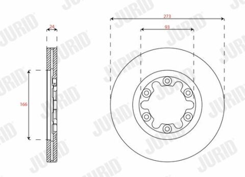 Тормозной диск ranger (er, eq, r_) 2.5 td 4x4 02-06, mazda b-serie (un) 2.5 td 4wd 99-06