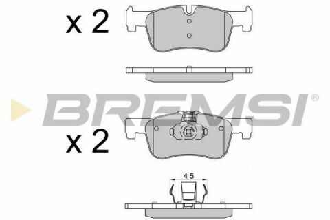 Гальмівні колодки пер. BMW 1 (F20/F21)/2 (F22/)F23/F87) 10- (Bendix/Bosch)