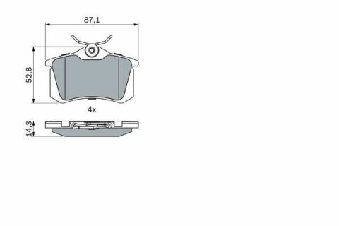 Колодки тормозные (задние) Audi A4/A6/Skoda SuperB 01-09/Renault Clio 05-14/VW Golf/Passat 84-02