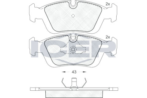 Колодки гальмівні (передні) BMW 3 (E36) 90-00/Z3 (E36) 95-00