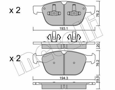 Колодки тормозные (передние) Volvo XC60 08-17/XC90 02-14