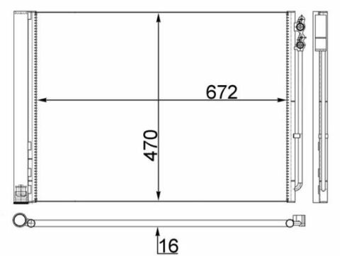 Радиатор кондиционера BMW 5 (F10/F11)/6 (F12/F13) 11-18