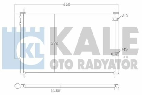 KALE TOYOTA Радиатор кондиционера Auris,Avensis,Corolla 06-