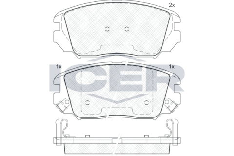 Колодки гальмівні (передні) Hyundai Tucson 04-/Sonata 05-10/Grandeur 05-/Kia Opirus 06-