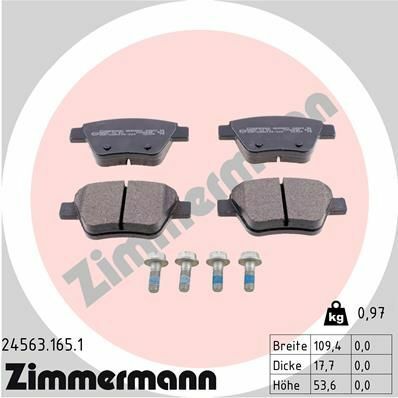 Тормозные колодки (задние) VW Caddy III/Golf VI/VII/Touran 10- (Bosch)