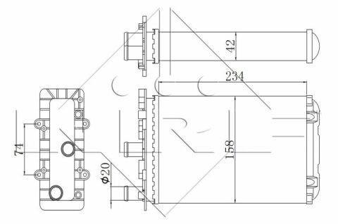 Радіатор пічки VW T4 1.8-2.5 90-03