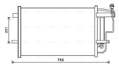 Радиатор кондиционера (конденсатор) 3 1.6/2.2 08- Mazda