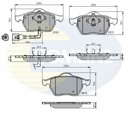 Гальмівні колодки Audi A3 99->03, TT 98->06, Seat Leon 99->06, Toledo 99->06 Гальмівні колодки Audi A3 99->03, TT 98->06, Seat Leon 99->06, Toledo 99->06