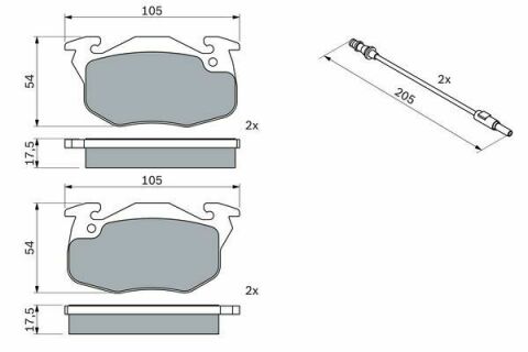 Колодки тормозные (передние) Peugeot 106 91-04/205/305/309/405 82-98/Renault Clio 91-98 (с датчик.)