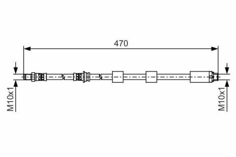 Шланг гальмівний (передній) BMW 3 (E90) 05-08 (L=445mm) M57/N52/N53/N54