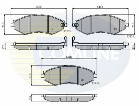 CBP31188 Comline - Тормозные колодки для дисков