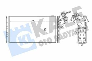 KALE CITROEN Радіатор опалення Evasion, Jumpy, Fiat Scudo, Peugeot 95-