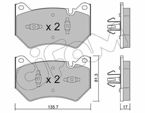 Колодки гальмові передні Q5 16- AUDI