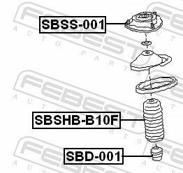 Подушка амортизатора (переднього) Subaru Impreza/Forester/Legacy 89-14