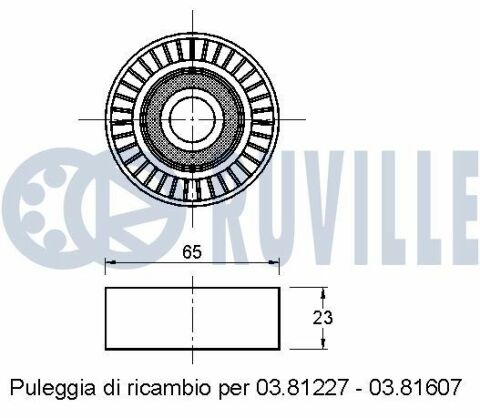 Ролик ремня (65x23)clio, kangoo, laguna 01-