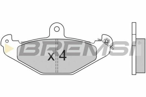 Гальмівні колодки зад. Laguna I 93-01 (brembo) (125,9x58,4x14,8)