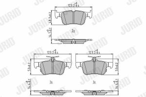 JURID FORD Колодки торм. зад. Mondeo, Galaxy, S-Max, 14-