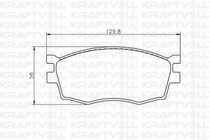 KRAFTVOLL HYUNDAI Тормозн.колодки передн. Kia Rio 05-, Accent 06-