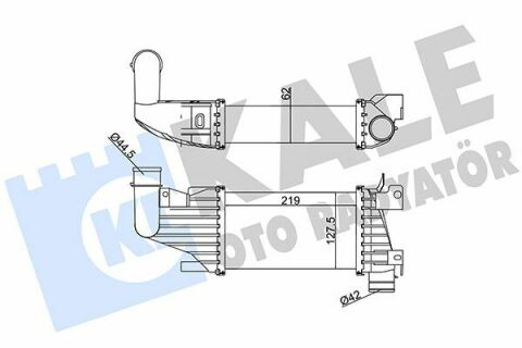 KALE OPEL Інтеркулер Astra H 1.7CDTI 04-