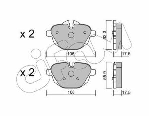 Тормозные колодки зад. BMW 5 (F10)/X3 (F25) 10-(TRW)