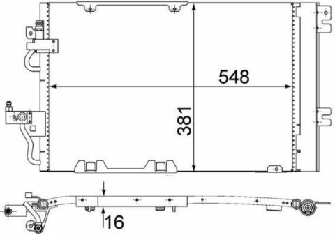 Радіатор кондиціонера Opel Astra H 1.2-1.8i 04-14