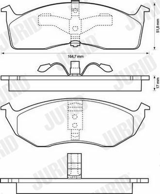 Гальмівні колодки передні Chrysler 300M, Voyager I, II, III, IV