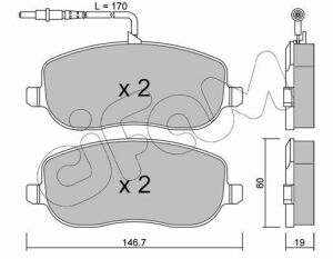 CIFAM Тормозные колодки дисковые FIAT Scudo  1.9D 2.0JTD 02-