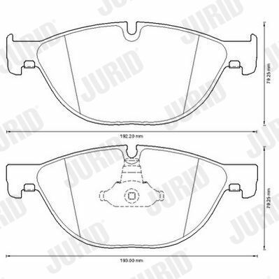 JURID BMW Колодки тормозные передн. 5 F10,6,7 F01/F02 10-