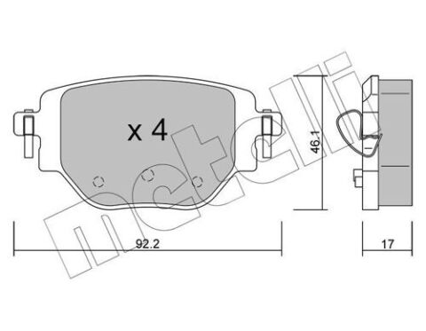 Колодки тормозные (задние) Citroen C4 22-/C-Elysee 12-/Peugeot 301 12-/2008 19-/Opel Corsa F 19-