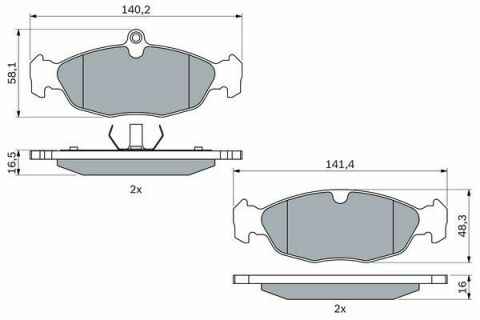 Колодки тормозные (передние) Opel Combo 94-01/Daewoo Lanos 97-