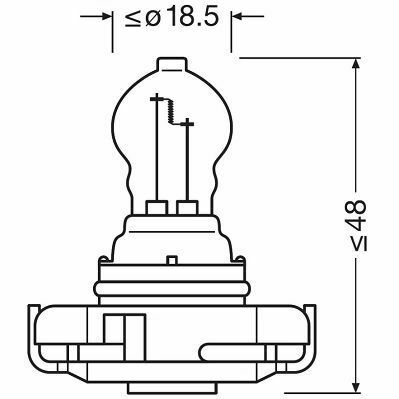 Автолампа Osram (24W 12V PG20/7 FS1)