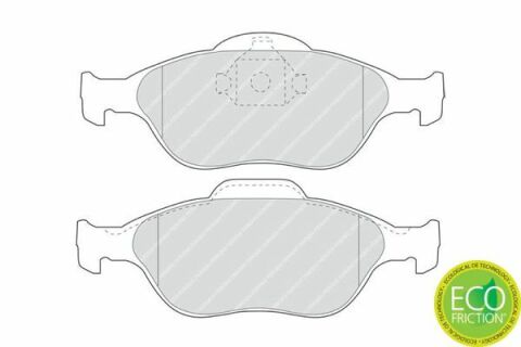 Гальмівні колодки перед. Fiesta 96-08/Fusion 02-12 (ATE) (61,5x152x18,5)